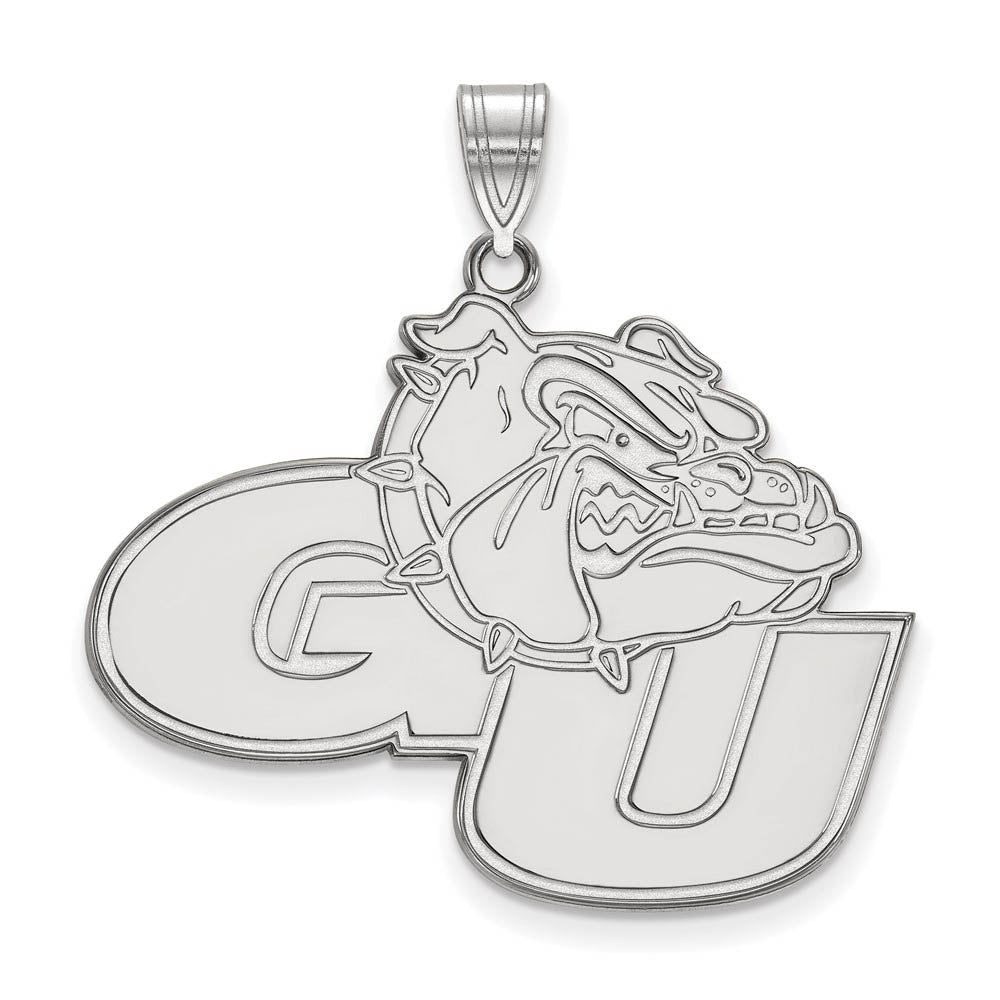 Sterling Silver Gonzaga U XL Pendant, Item P22489 by The Black Bow Jewelry Co.