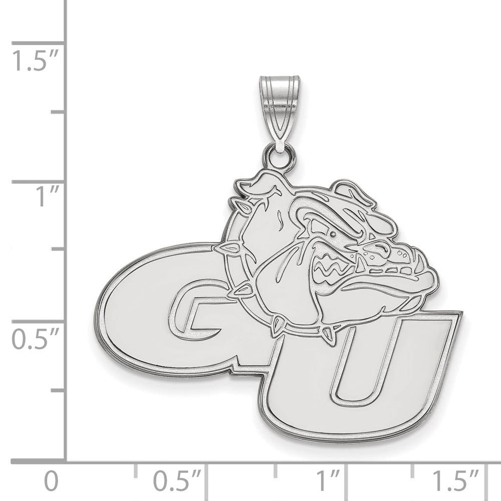 Alternate view of the Sterling Silver Gonzaga U XL Pendant by The Black Bow Jewelry Co.