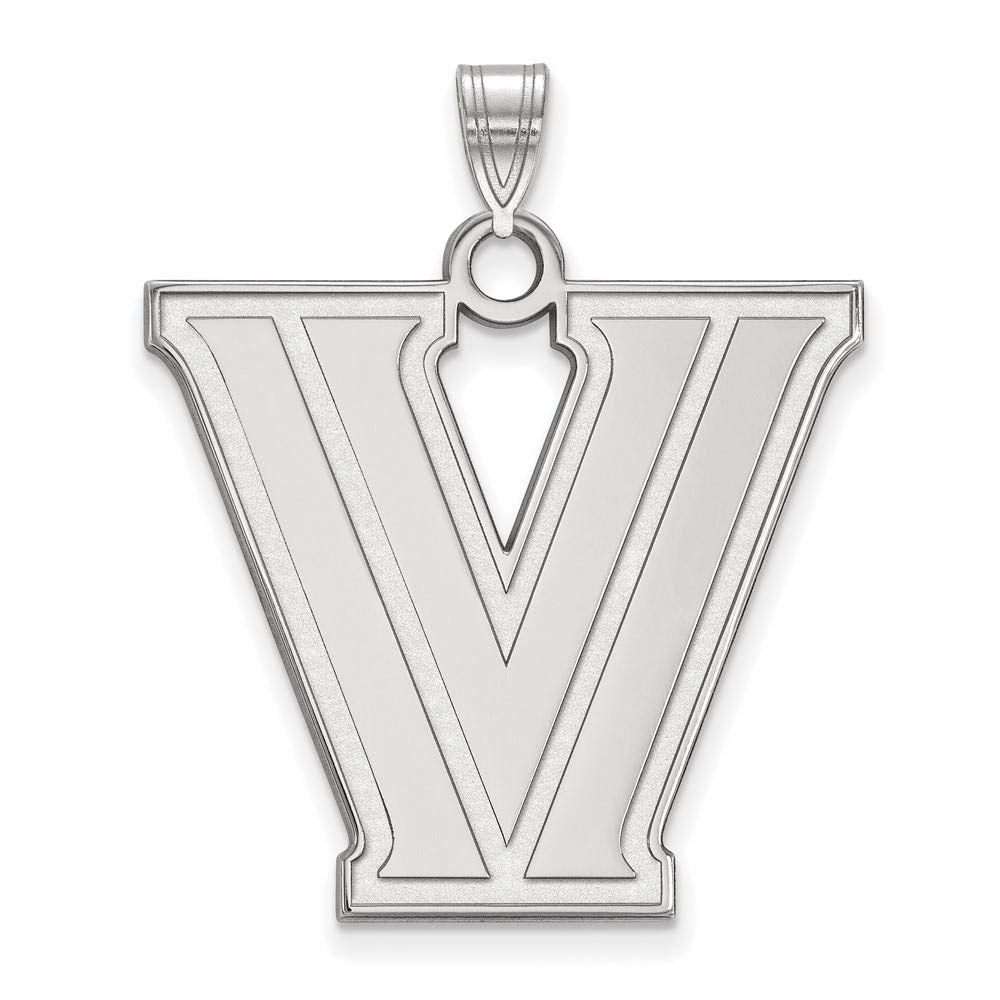 Sterling Silver Villanova U. XL Logo Pendant, Item P22496 by The Black Bow Jewelry Co.