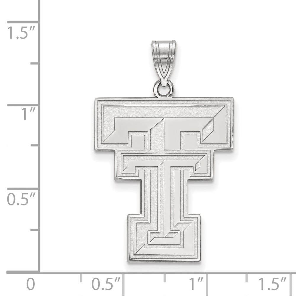 Alternate view of the Sterling Silver Texas Tech U. XL Pendant by The Black Bow Jewelry Co.