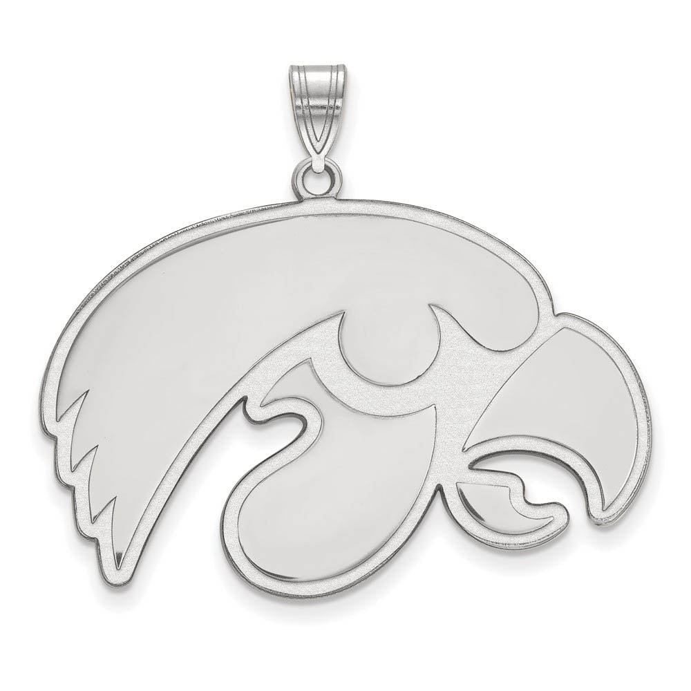 Sterling Silver U. of Iowa XL Mascot Pendant, Item P22517 by The Black Bow Jewelry Co.