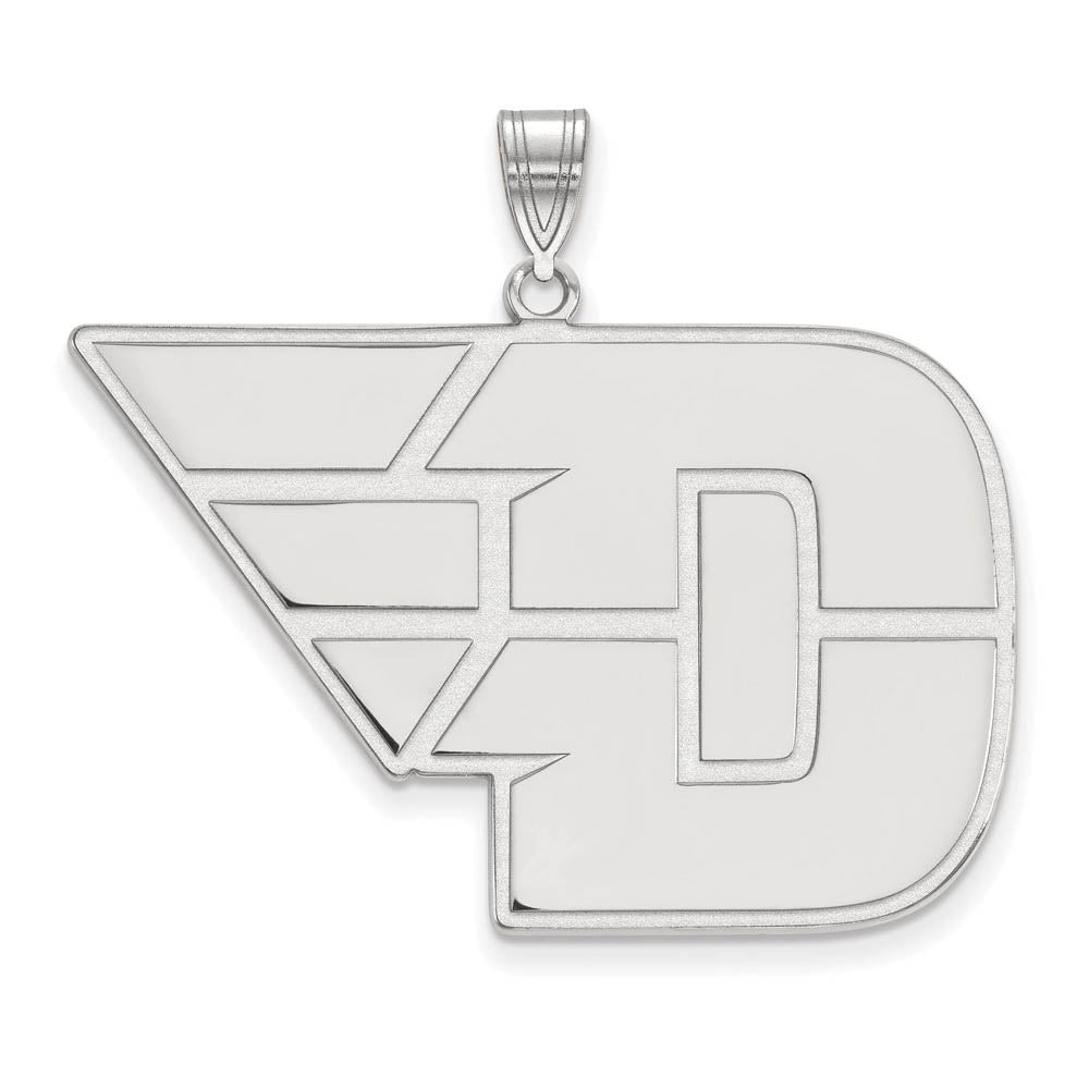 Sterling Silver U of Dayton XL Pendant, Item P22548 by The Black Bow Jewelry Co.