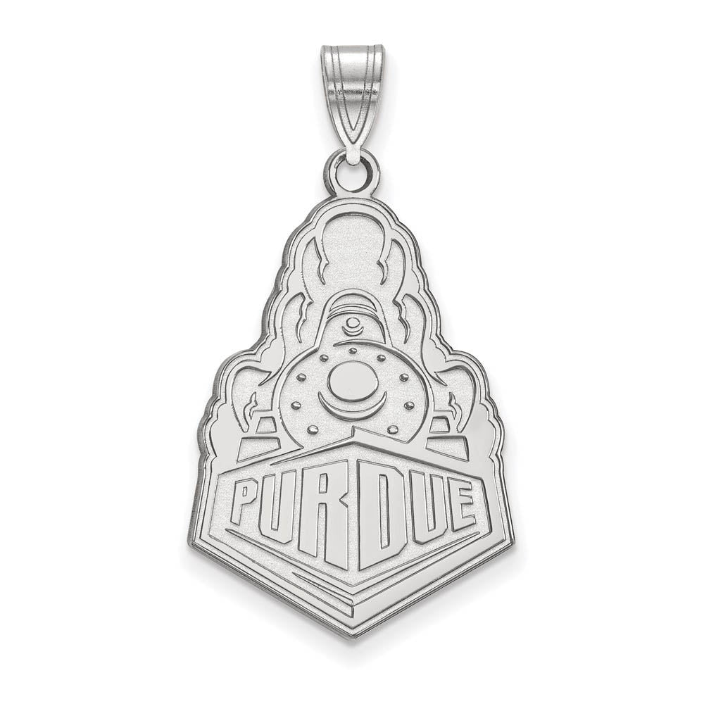 Sterling Silver Purdue XL Logo Pendant, Item P22574 by The Black Bow Jewelry Co.