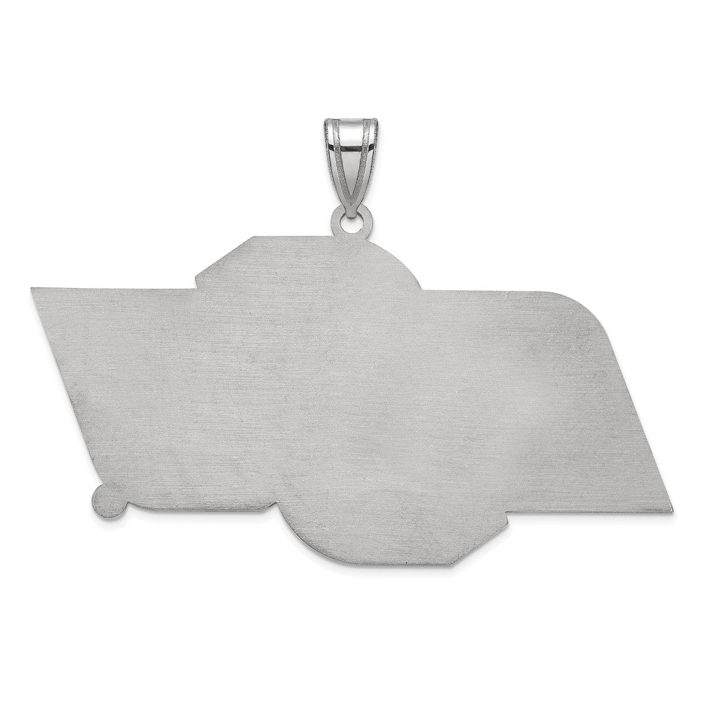 Alternate view of the Sterling Silver Oklahoma State XL Pendant by The Black Bow Jewelry Co.