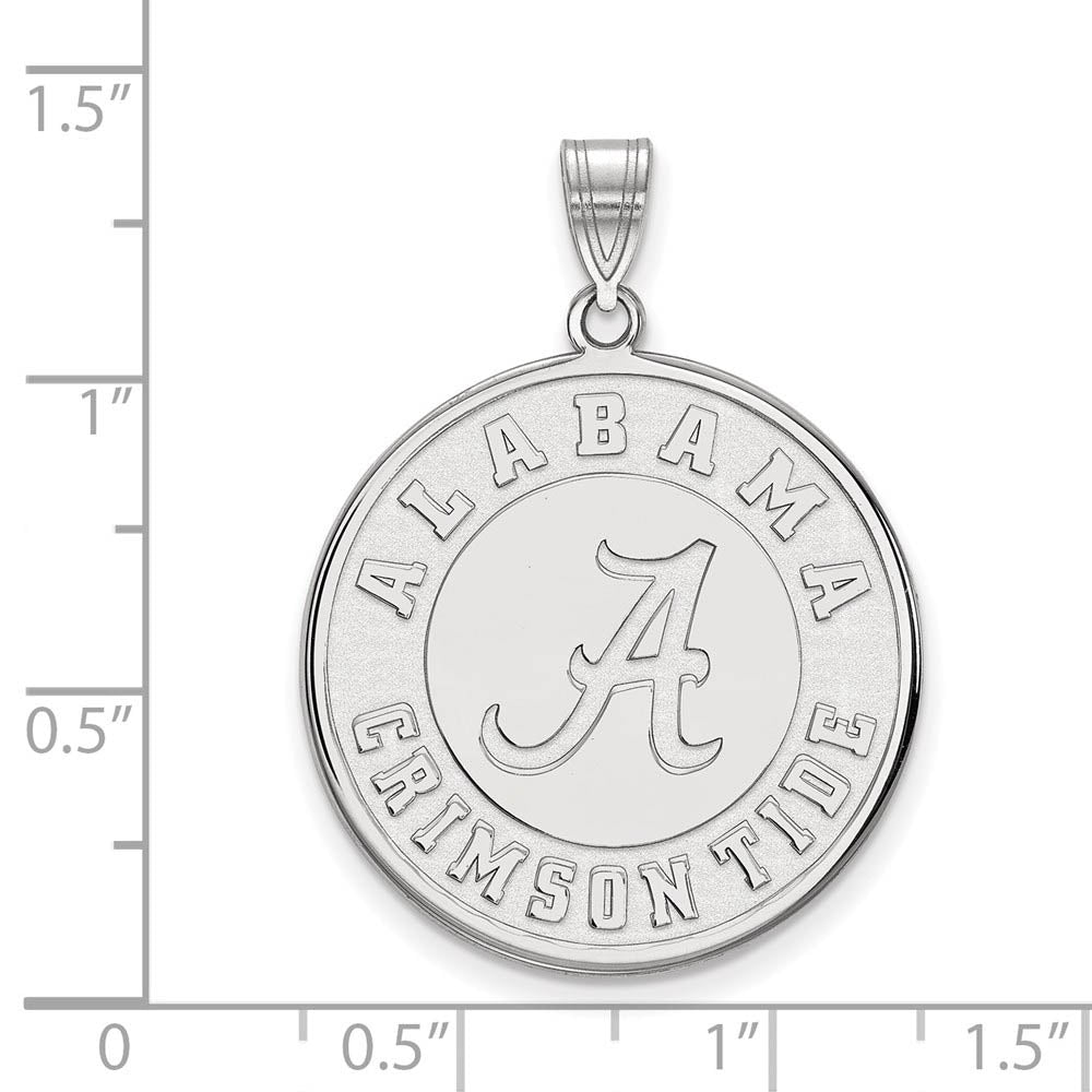 Alternate view of the Sterling Silver U. of Alabama XL Disc Pendant by The Black Bow Jewelry Co.