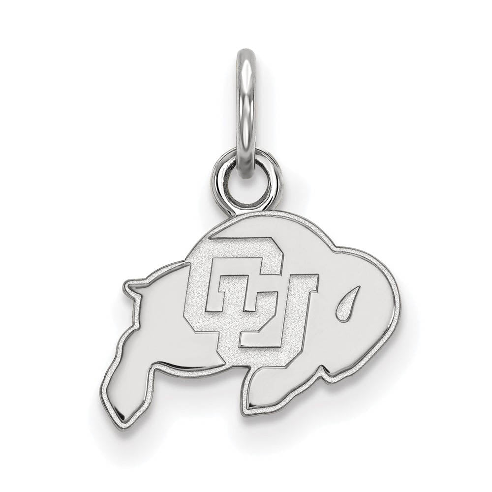 10k White Gold U of Colorado XS (Tiny) Charm or Pendant, Item P22712 by The Black Bow Jewelry Co.