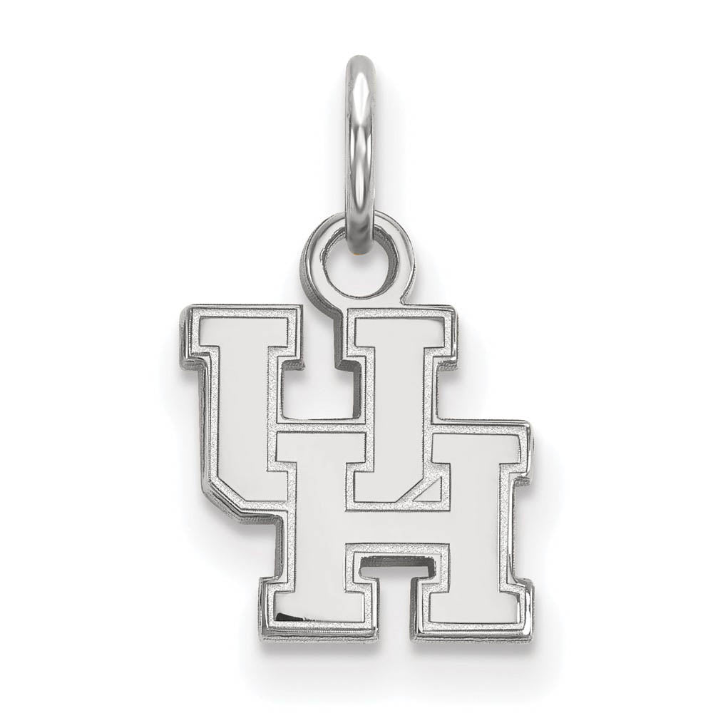 10k White Gold U. of Houston XS (Tiny) 'UH' Charm or Pendant, Item P22717 by The Black Bow Jewelry Co.
