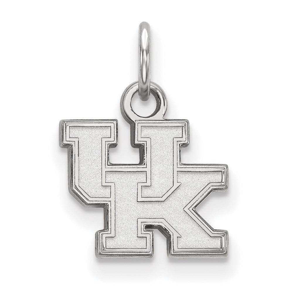 10k White Gold U. of Kentucky XS (Tiny) &#39;UK&#39; Charm or Pendant, Item P22720 by The Black Bow Jewelry Co.