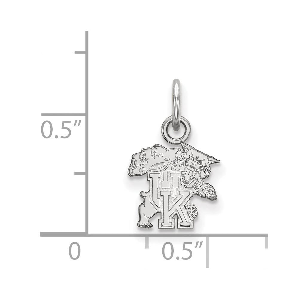Alternate view of the 10k White Gold U. of Kentucky XS (Tiny) Charm or Pendant by The Black Bow Jewelry Co.