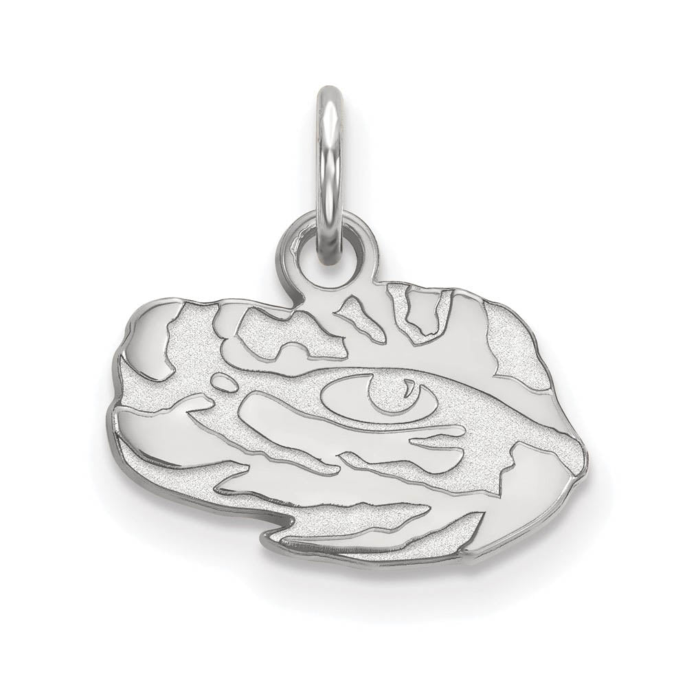 10k White Gold Louisiana State XS (Tiny) Mascot Charm or Pendant, Item P22790 by The Black Bow Jewelry Co.