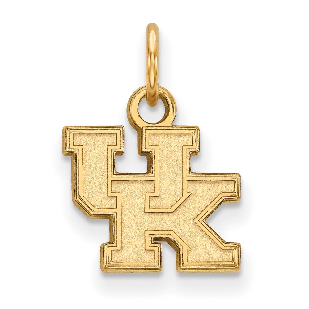 10k Yellow Gold U. of Kentucky XS (Tiny) &#39;UK&#39; Charm or Pendant, Item P22830 by The Black Bow Jewelry Co.