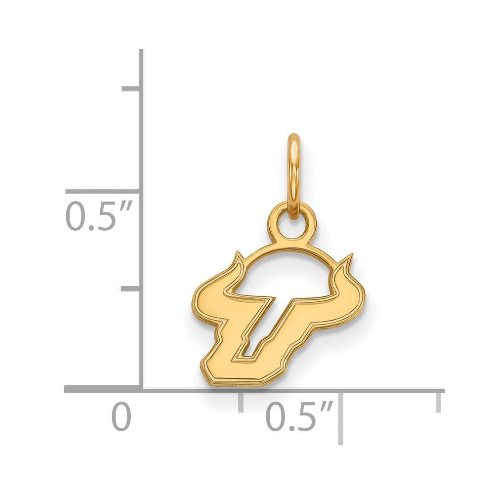 Alternate view of the 10k Yellow Gold South Florida XS (Tiny) Charm or Pendant by The Black Bow Jewelry Co.