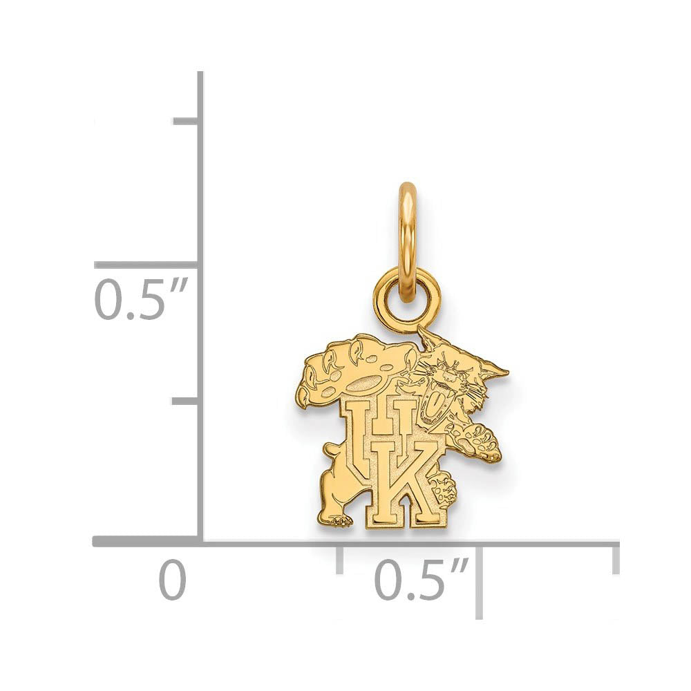 Alternate view of the 10k Yellow Gold U. of Kentucky XS (Tiny) Charm or Pendant by The Black Bow Jewelry Co.