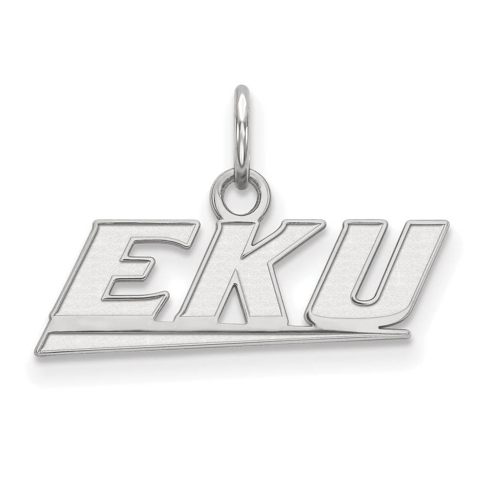 14k White Gold Eastern Kentucky U XS (Tiny) Mascot Charm or Pendant, Item P22896 by The Black Bow Jewelry Co.