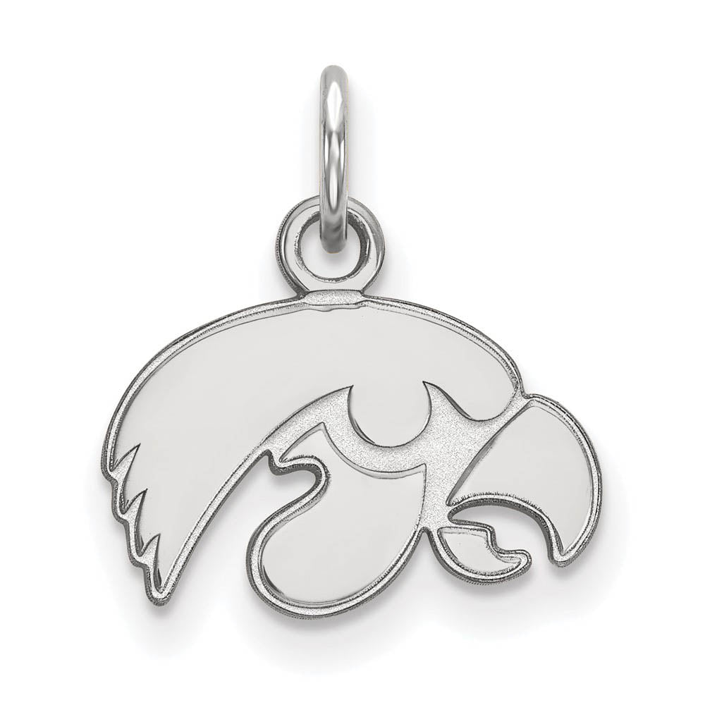14k White Gold U. of Iowa XS (Tiny) Mascot Charm or Pendant, Item P22922 by The Black Bow Jewelry Co.