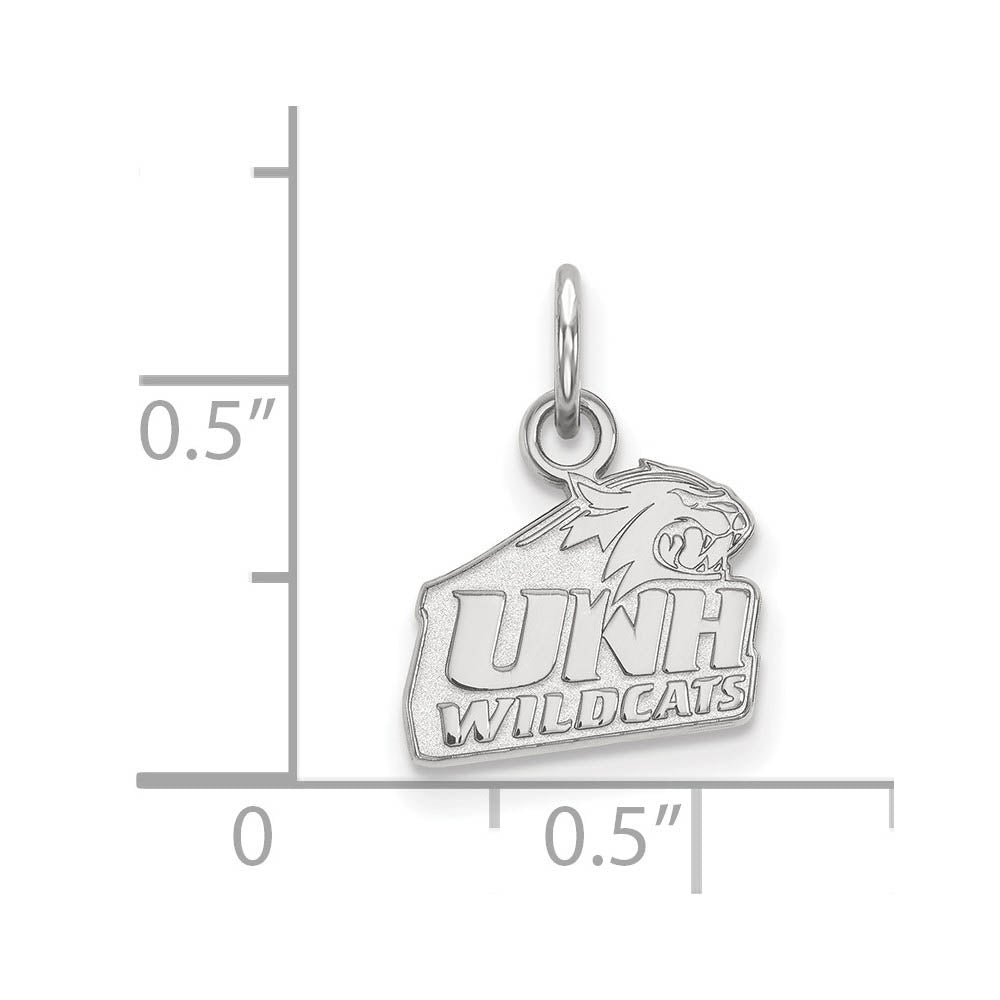 Alternate view of the 14k White Gold U. of New Hampshire XS (Tiny) Logo Charm or Pendant by The Black Bow Jewelry Co.