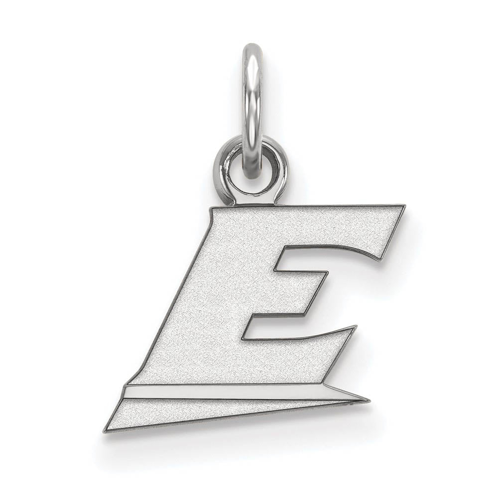 14k White Gold Eastern Kentucky U XS (Tiny) Charm or Pendant, Item P22950 by The Black Bow Jewelry Co.