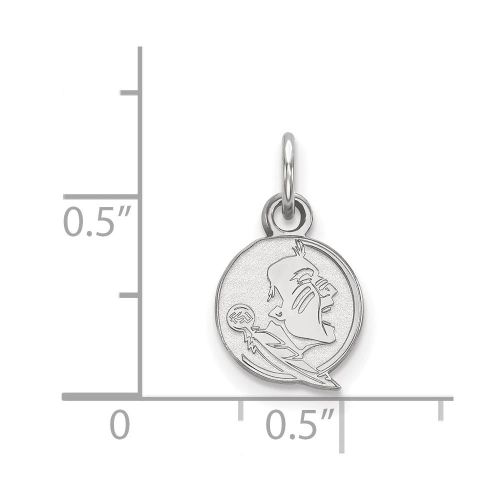 Alternate view of the 14K White Gold Florida State XS (Tiny) Mascot Charm or Pendant by The Black Bow Jewelry Co.