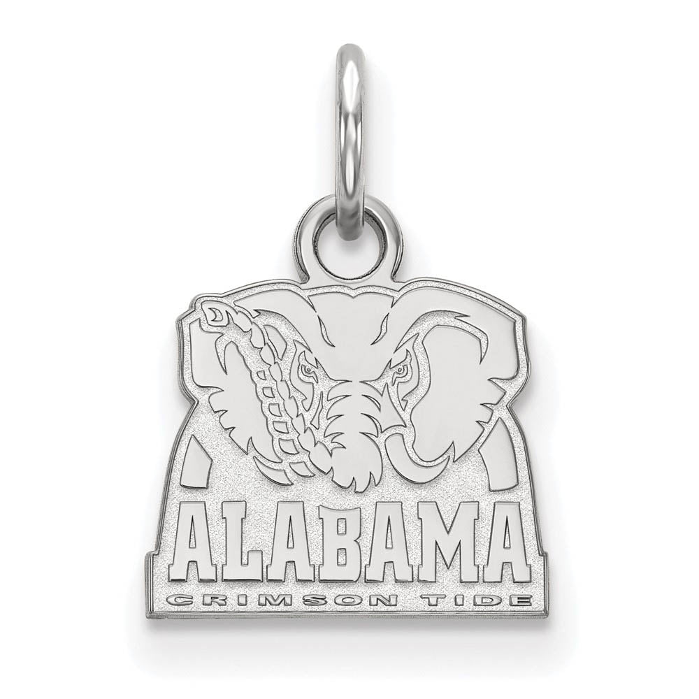 14k White Gold U. of Alabama XS (Tiny) Charm or Pendant, Item P22976 by The Black Bow Jewelry Co.