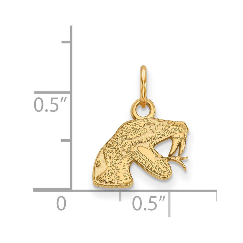 Alternate view of the 14k Yellow Gold Florida A&M U XS (Tiny) Charm or Pendant by The Black Bow Jewelry Co.