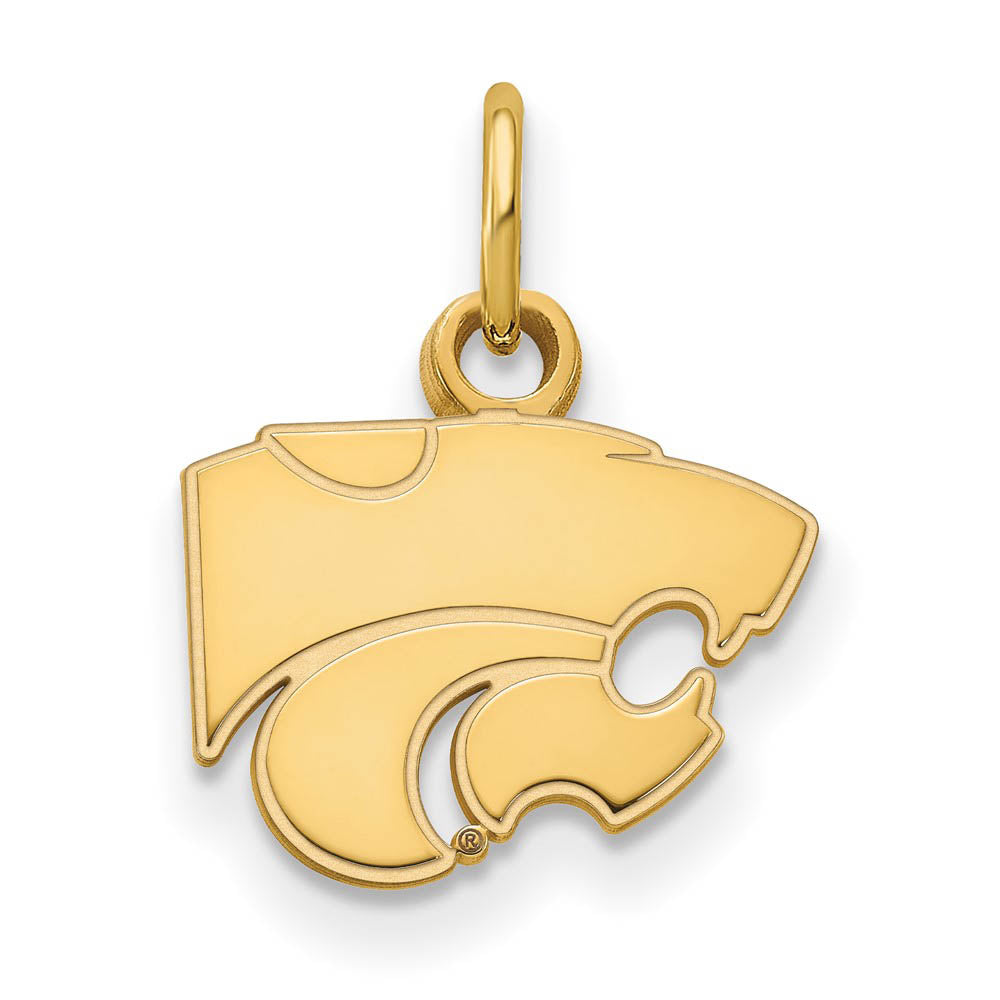 14k Yellow Gold Kansas State XS (Tiny) Mascot Charm or Pendant, Item P22998 by The Black Bow Jewelry Co.