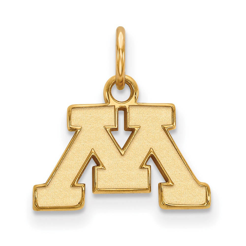 14k Yellow Gold U. of Minnesota XS (Tiny) Initial M Charm or Pendant, Item P23024 by The Black Bow Jewelry Co.