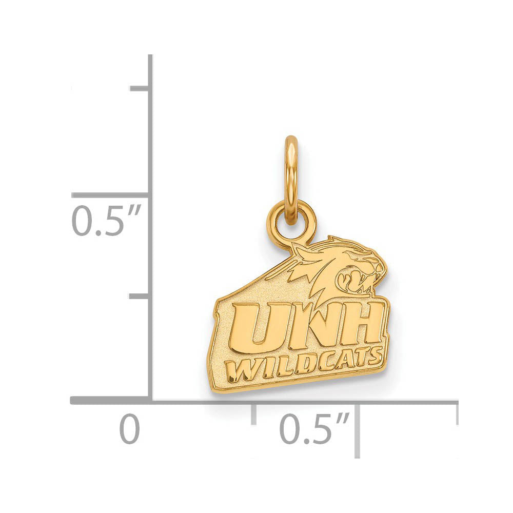 Alternate view of the 14k Yellow Gold U. of New Hampshire XS (Tiny) Logo Charm or Pendant by The Black Bow Jewelry Co.