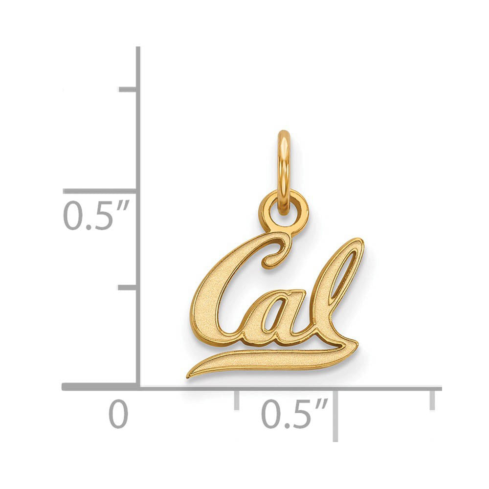 Alternate view of the 14k Gold Plated Silver California Berkeley XS (Tiny) Charm or Pendant by The Black Bow Jewelry Co.