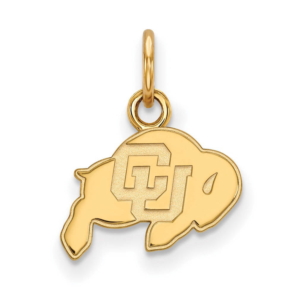 14k Gold Plated Silver U. of Colorado XS (Tiny) Charm or Pendant, Item P23106 by The Black Bow Jewelry Co.
