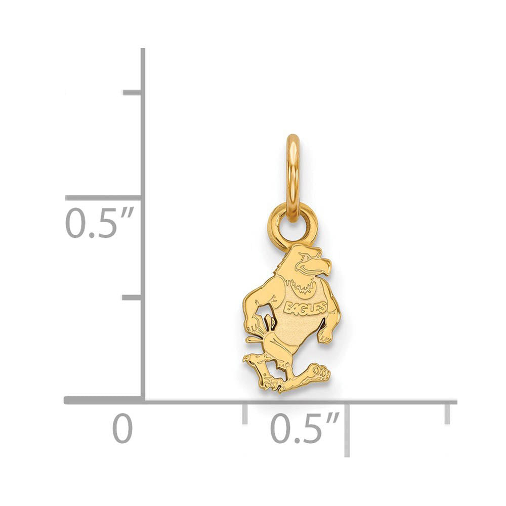 Alternate view of the 14k Gold Plated Silver Georgia Southern U XS (Tiny) Charm or Pendant by The Black Bow Jewelry Co.