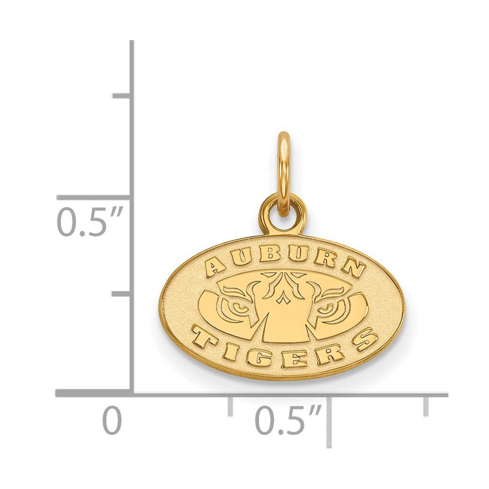 Alternate view of the 14k Gold Plated Silver Auburn U XS (Tiny) Charm or Pendant by The Black Bow Jewelry Co.