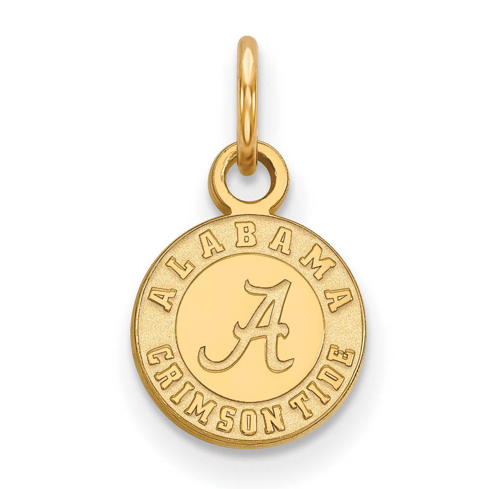 14k Gold Plated Silver U. of Alabama XS (Tiny) Logo Charm or Pendant, Item P23154 by The Black Bow Jewelry Co.