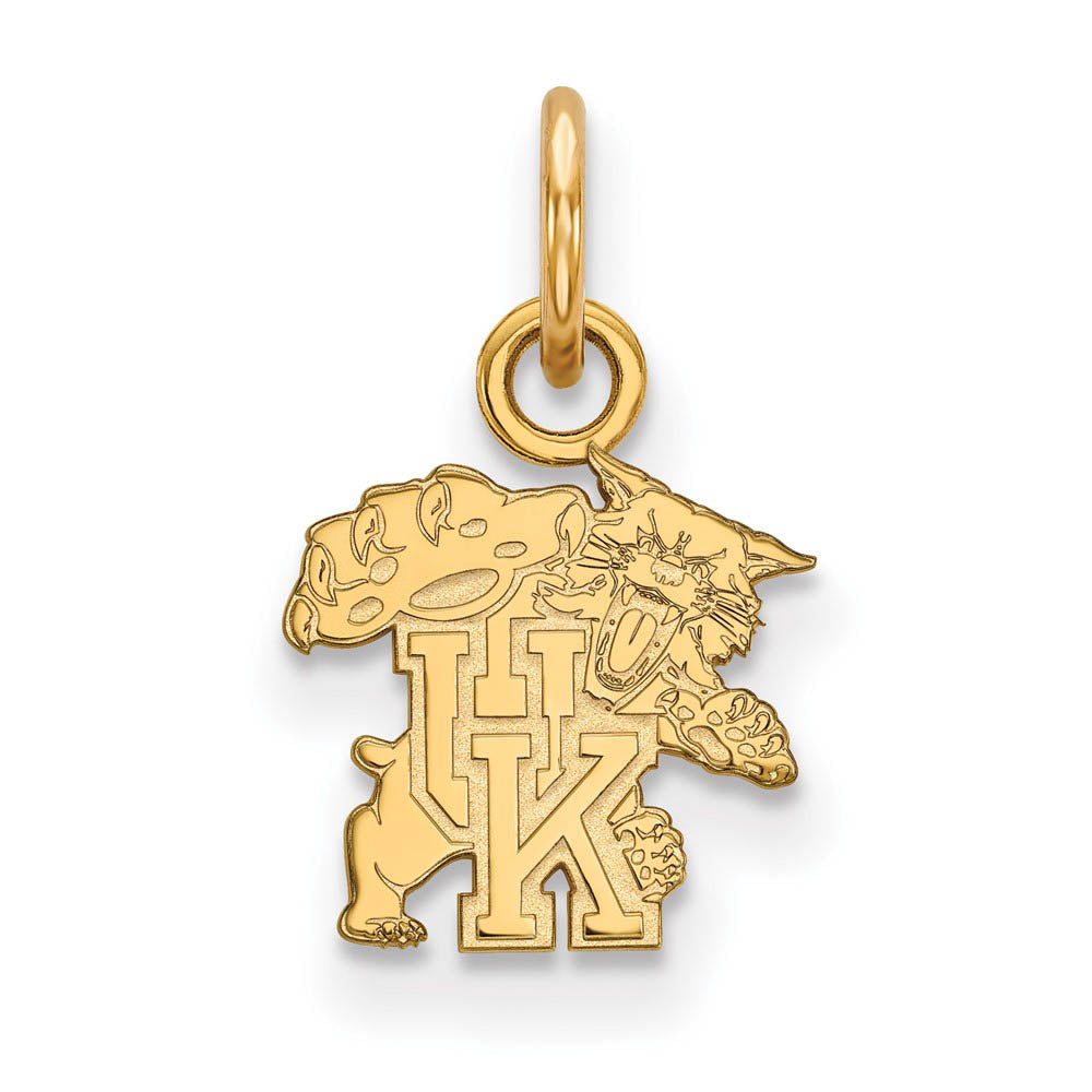 14k Gold Plated Silver U. of Kentucky XS (Tiny) Charm or Pendant, Item P23159 by The Black Bow Jewelry Co.