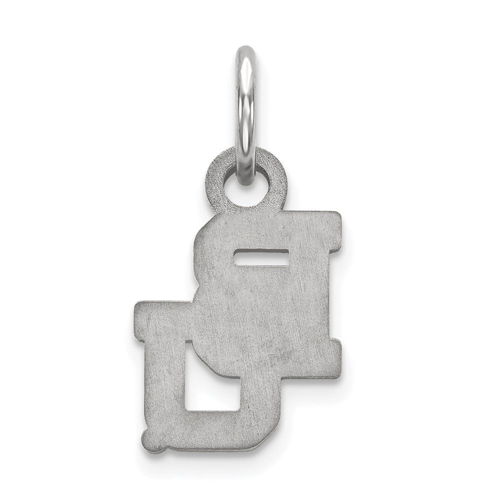 Alternate view of the Sterling Silver Baylor U XS (Tiny) 'BU' Charm or Pendant by The Black Bow Jewelry Co.
