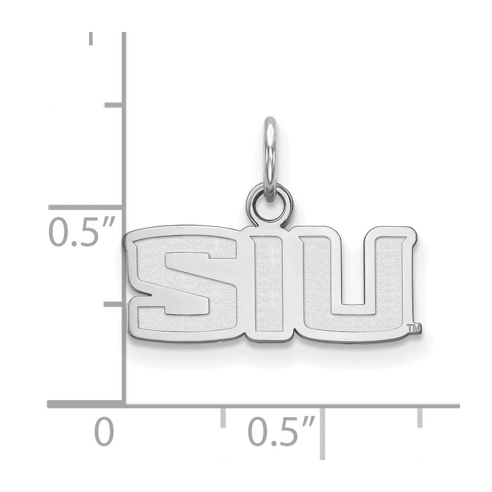 Alternate view of the Sterling Silver Southern Illinois U. XS (Tiny) 'SIU' Charm or Pendant by The Black Bow Jewelry Co.