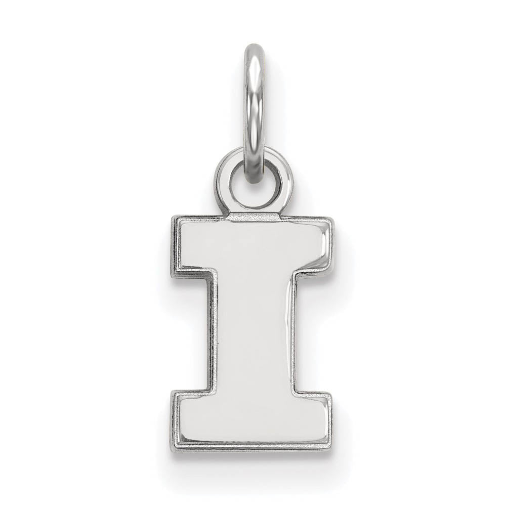 Sterling Silver U. of Illinois XS (Tiny) Initial I Charm or Pendant, Item P23209 by The Black Bow Jewelry Co.