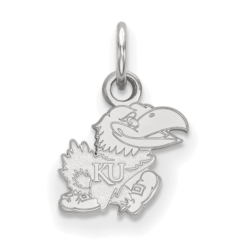 Sterling Silver U. of Kansas XS (Tiny) Charm or Pendant, Item P23269 by The Black Bow Jewelry Co.