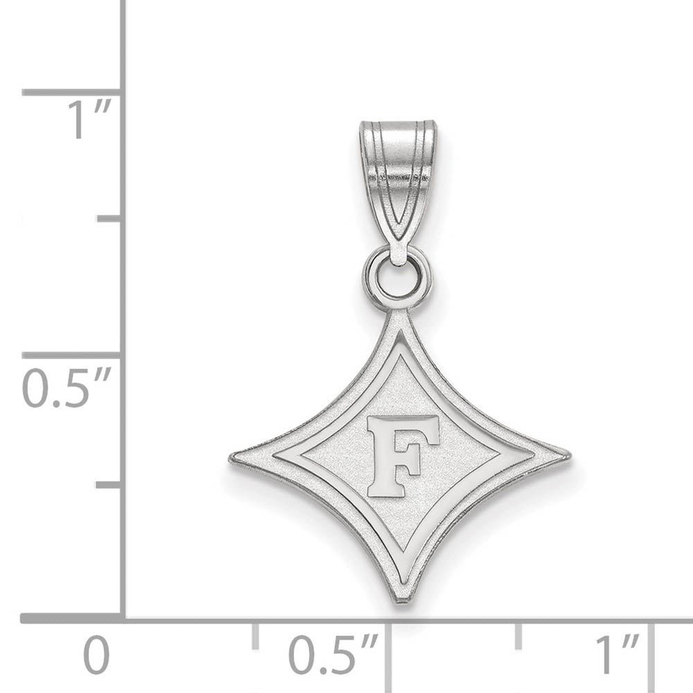 Alternate view of the 10k White Gold Furman U Medium Rhombus Pendant by The Black Bow Jewelry Co.