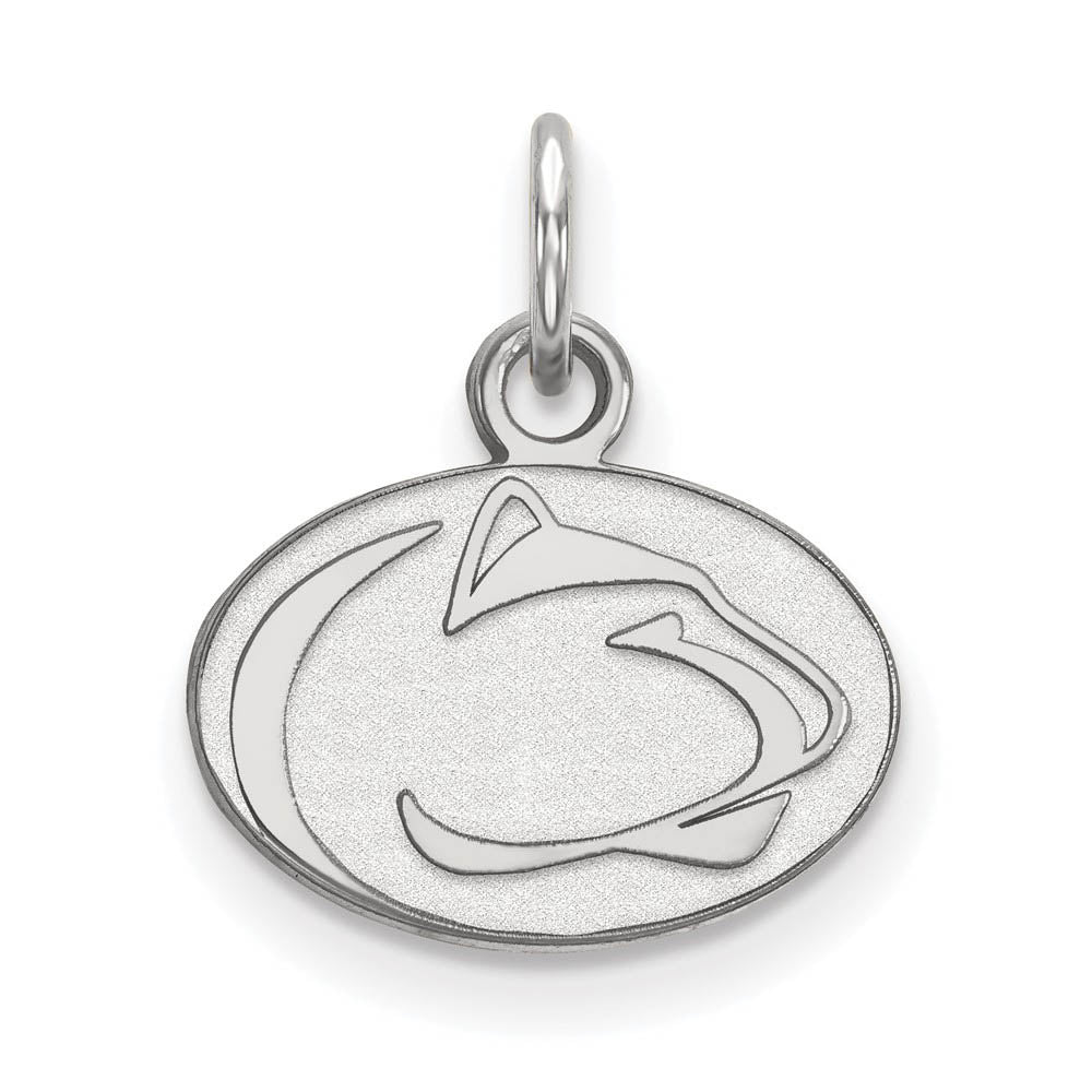 10k White Gold Penn State XS (Tiny) Charm or Pendant, Item P23345 by The Black Bow Jewelry Co.