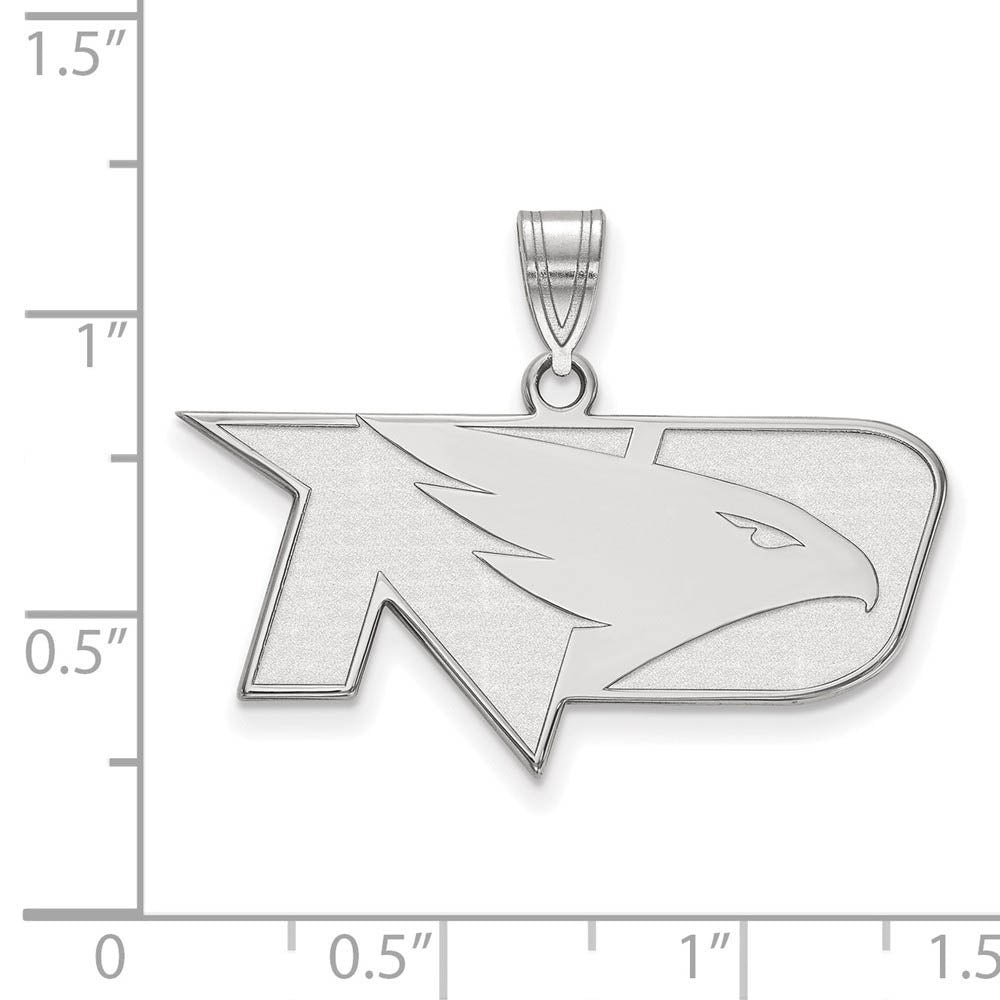 Alternate view of the 10k White Gold North Dakota Medium Pendant by The Black Bow Jewelry Co.