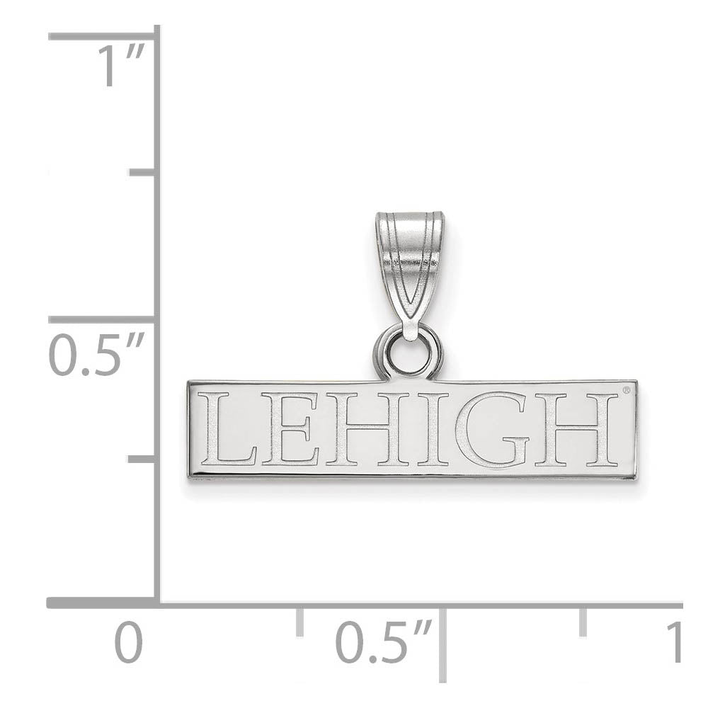 Alternate view of the 10k White Gold Lehigh U Small Pendant by The Black Bow Jewelry Co.