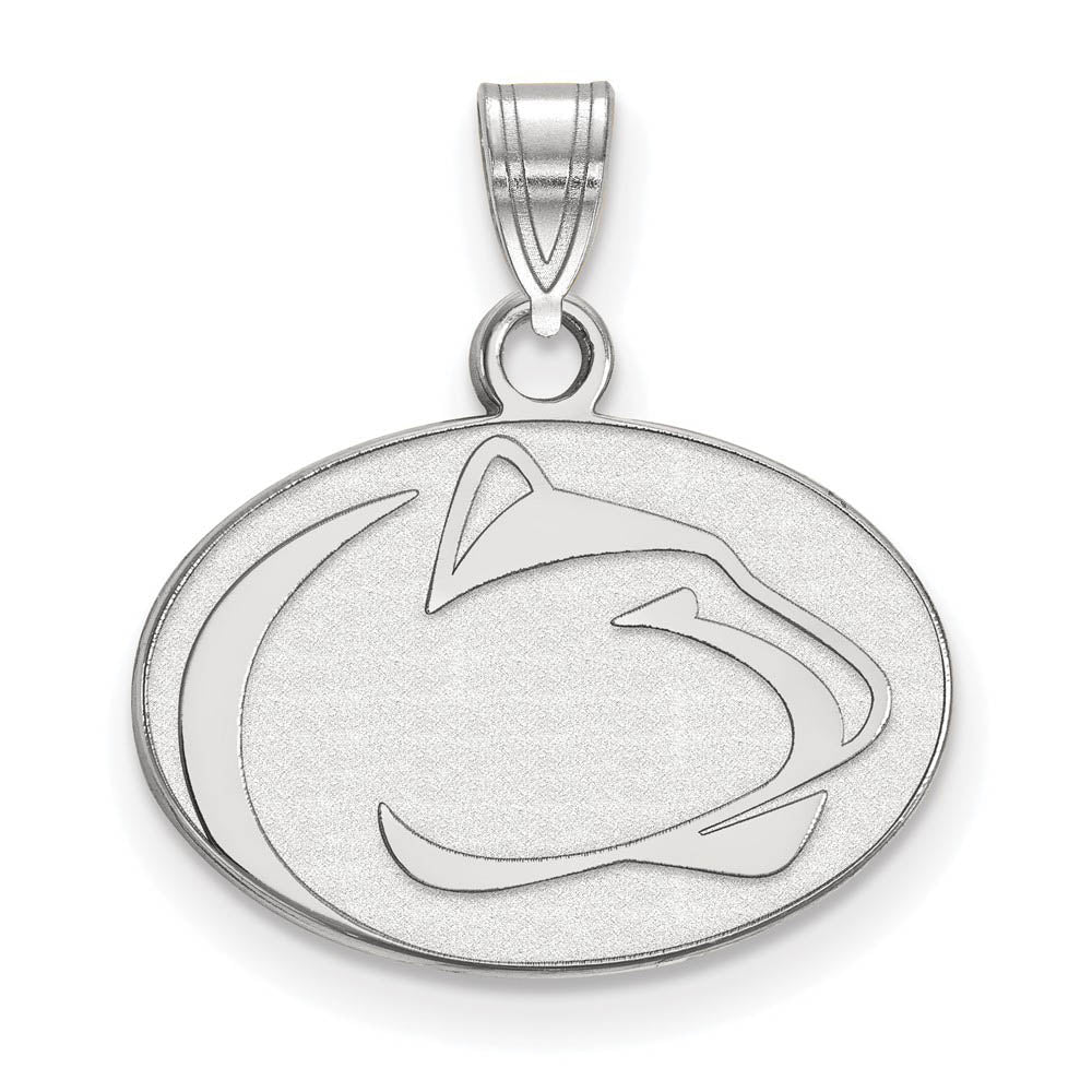 10k White Gold Penn State Small Pendant, Item P23393 by The Black Bow Jewelry Co.