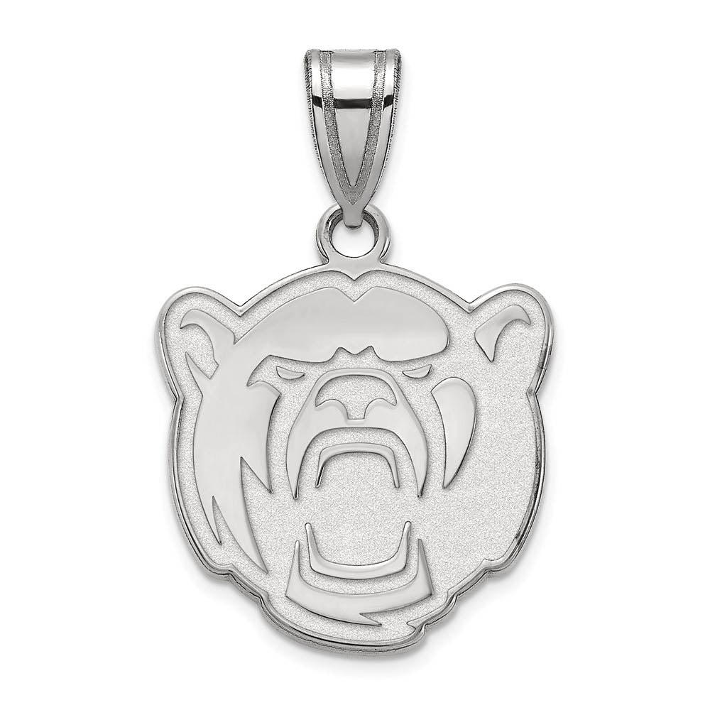 10k White Gold Baylor U Medium Bears Pendant, Item P23449 by The Black Bow Jewelry Co.