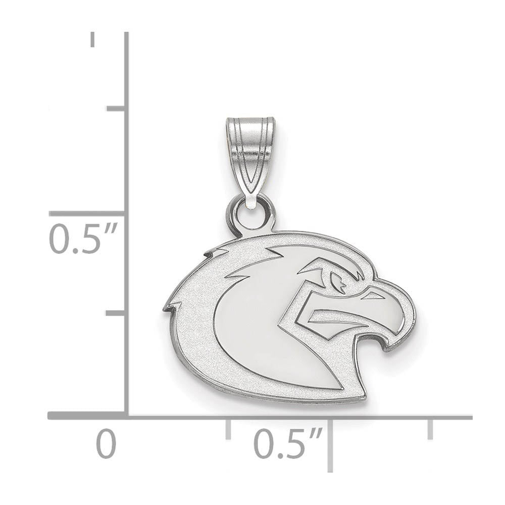 Alternate view of the 10k White Gold Marquette U Small Pendant by The Black Bow Jewelry Co.