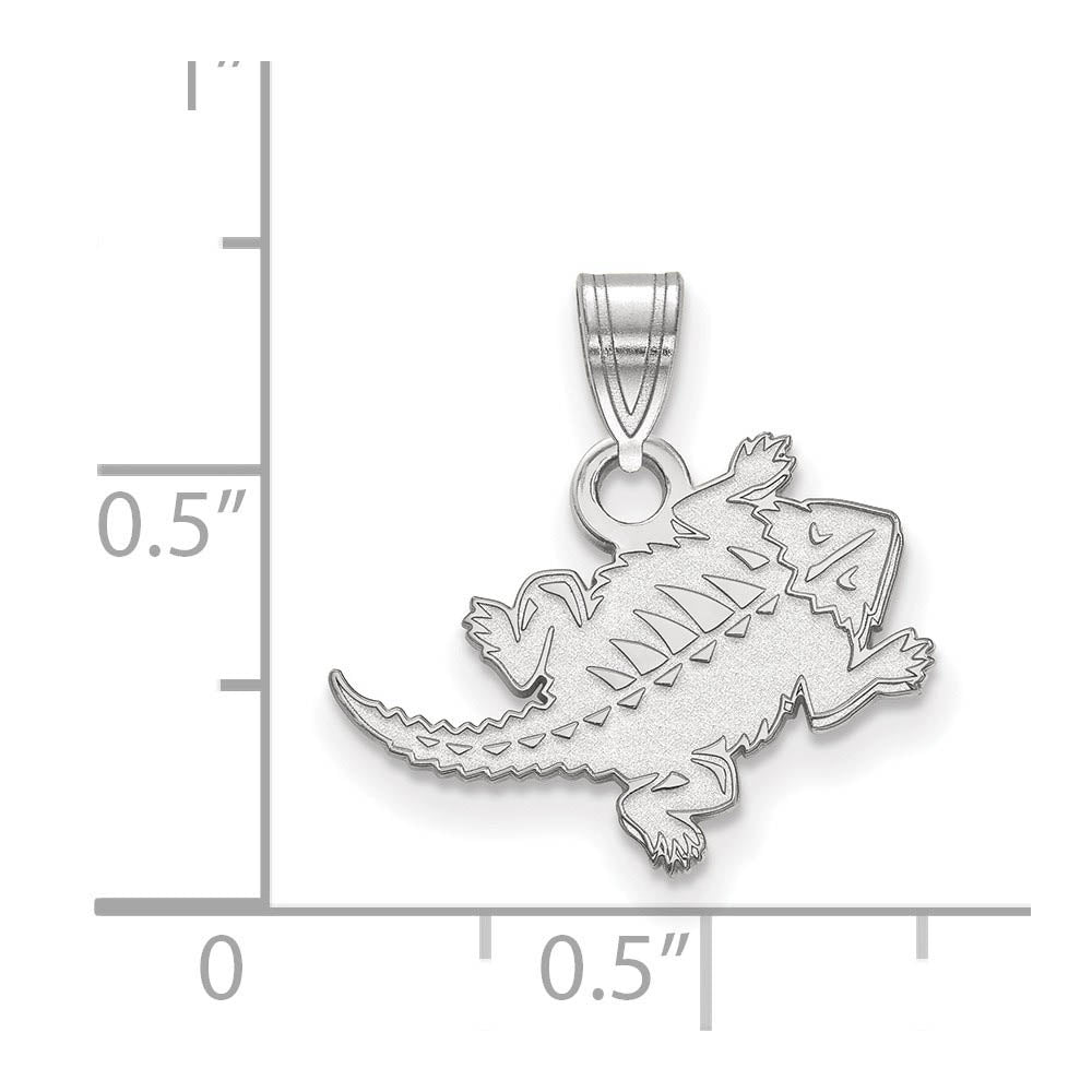 Alternate view of the 10k White Gold Texas Christian U. Small Pendant by The Black Bow Jewelry Co.