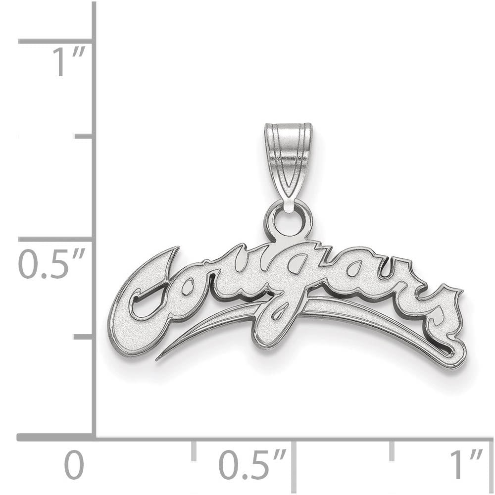 Alternate view of the 10k White Gold Washington State Small Script Pendant by The Black Bow Jewelry Co.