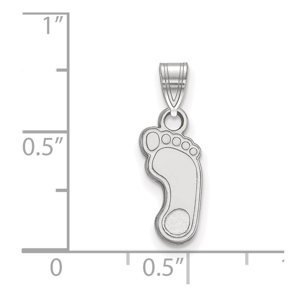 Alternate view of the 10k White Gold North Carolina Small Tar Heels Pendant by The Black Bow Jewelry Co.