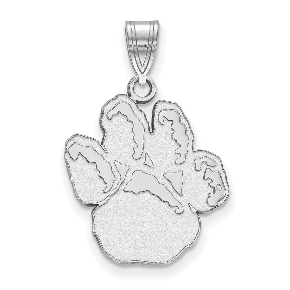 10k White Gold U. of Pittsburgh Large Pendant, Item P23552 by The Black Bow Jewelry Co.
