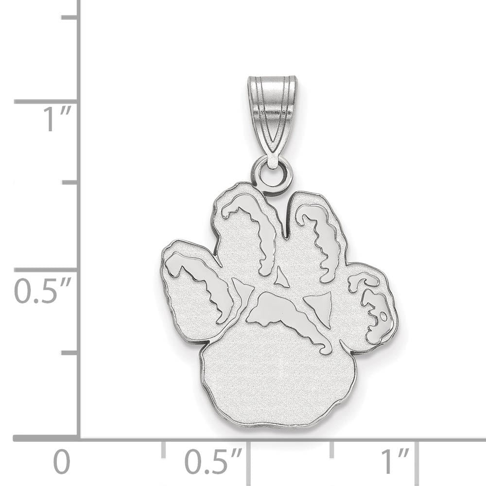 Alternate view of the 10k White Gold U. of Pittsburgh Large Pendant by The Black Bow Jewelry Co.
