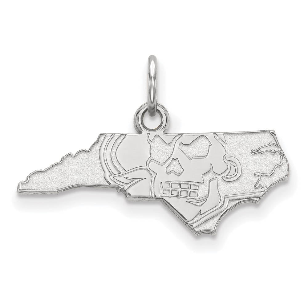 10k White Gold East Carolina U XS (Tiny) Charm or Pendant, Item P23586 by The Black Bow Jewelry Co.